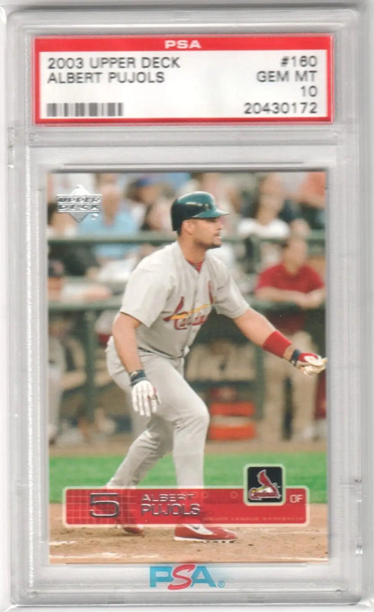 Graded Albert Pujols baseball card from Columbia Hobby’s eBay store in gem mint condition