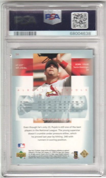Graded Albert Pujols 2003 Upper Deck SP Authentic baseball card at Columbia Hobby
