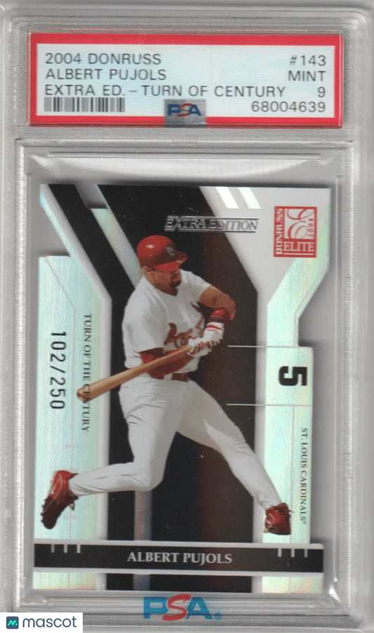 Graded Albert Pujols baseball card from Donruss Elite Extra Edition by Columbia Hobby