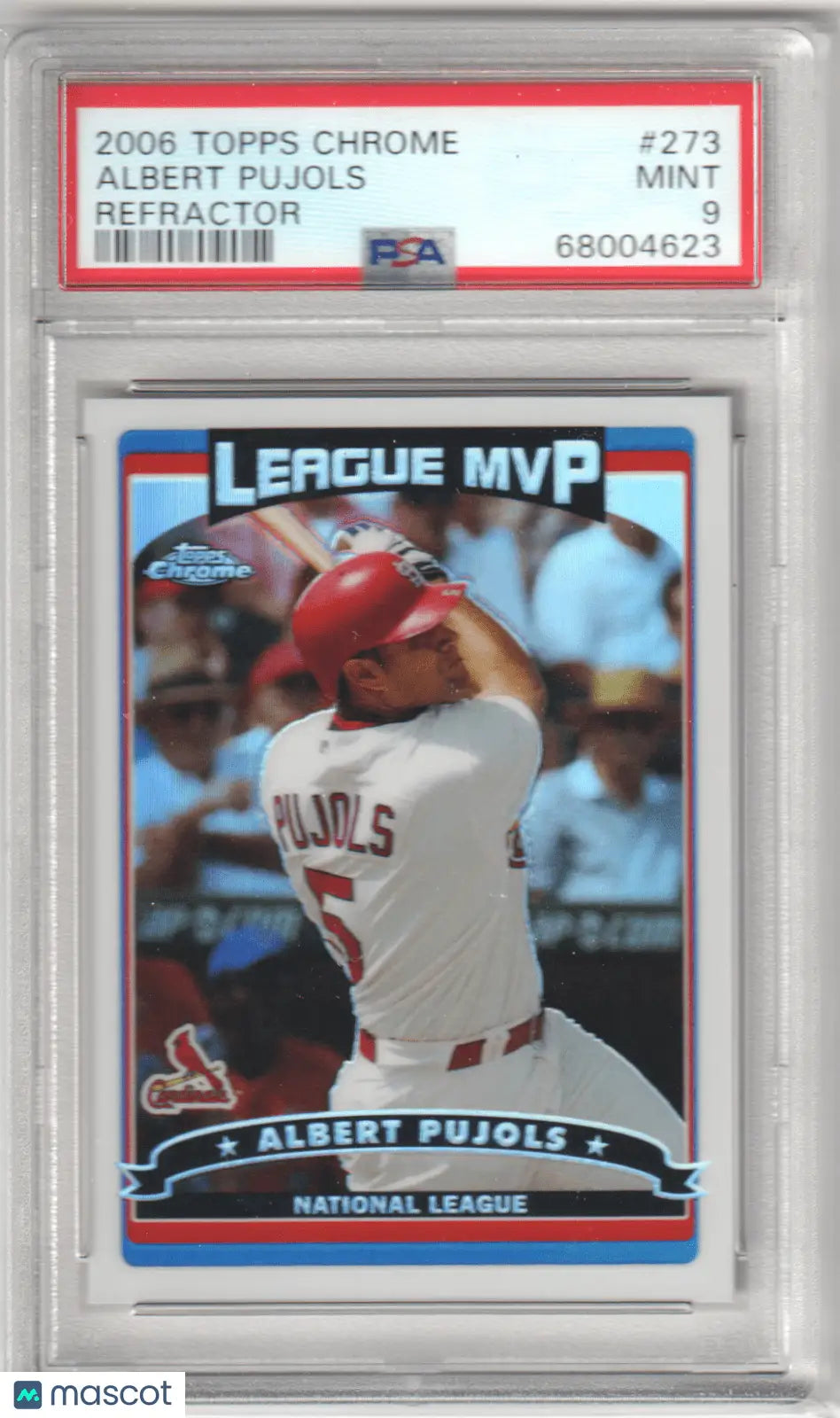 Graded Albert Pujols 2006 Topps Chrome Refractor Card from Columbia Hobby