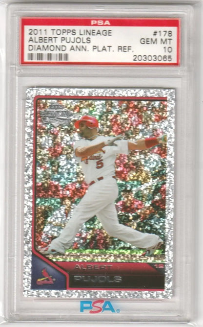 Graded Albert Pujols baseball card from Columbia Hobby’s eBay store, PSA 10 Gem Mint