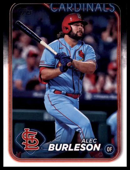Alec Burleson baseball card from Topps Update 2024 series for St. Louis Cardinals