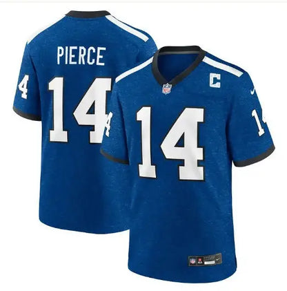 Blue Alec Pierce Indianapolis Colts Nike game jersey with number 14 and PIERCE on back