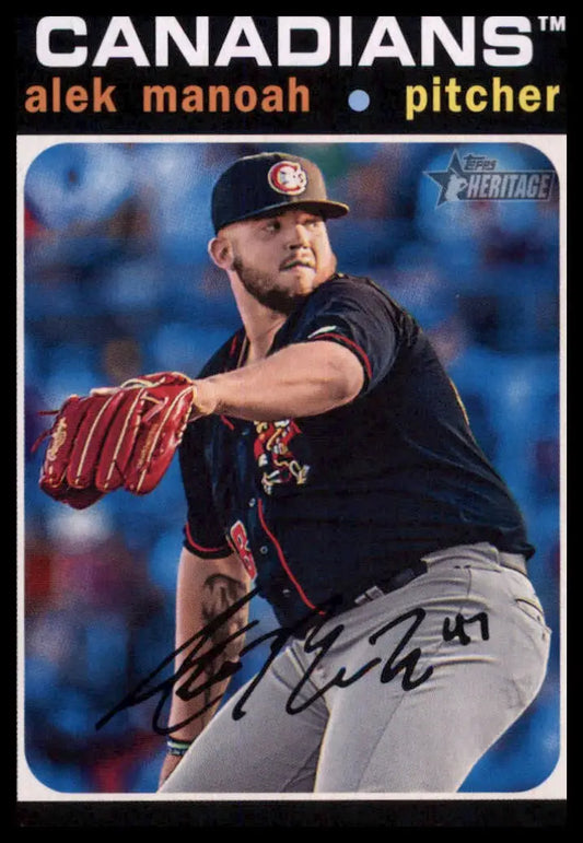 Alek Manoah baseball card from Topps Heritage Minor League Vancouver Canadians series