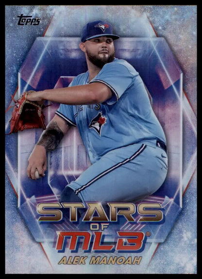 Alek Manoah baseball card from 2023 Topps Stars of MLB in Toronto Blue Jays uniform