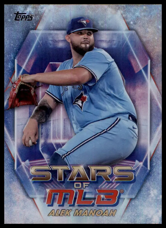 Alek Manoah baseball card from 2023 Topps Stars of MLB in Toronto Blue Jays uniform