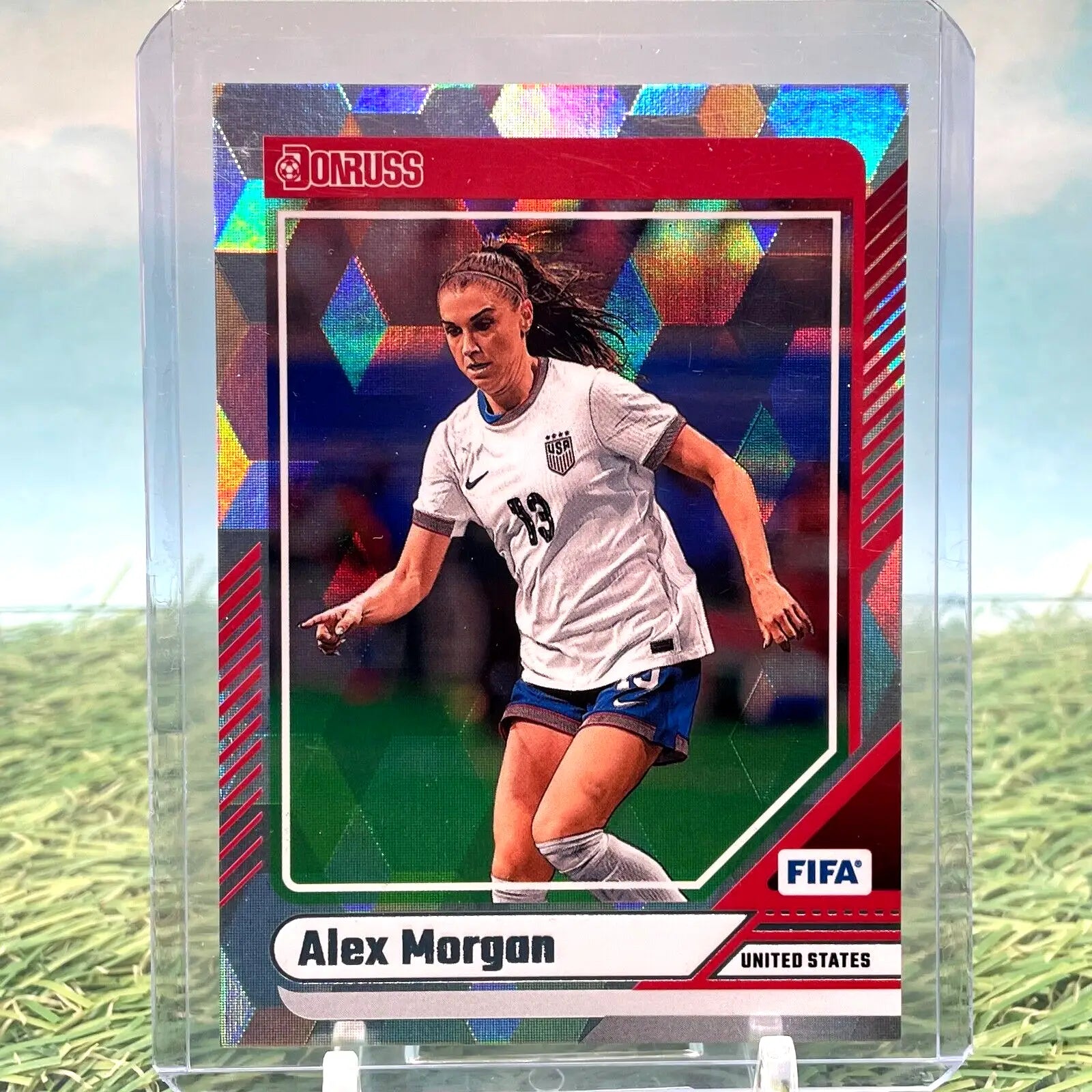 Alex Morgan 2024-25 Donruss FIFA Cubic Parallel Card #168 USA collectible soccer card