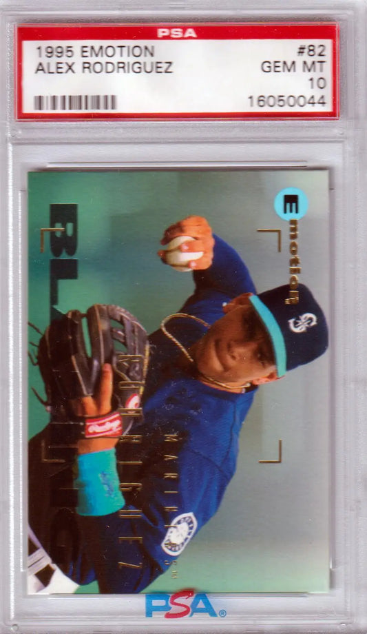 Graded Alex Rodriguez Emotion RC Rookie baseball card from Columbia Hobby in PSA 10 GEM MINT