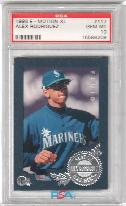 Graded Alex Rodriguez baseball card from Fleer E-Motion series in eBay store by Columbia Hobby