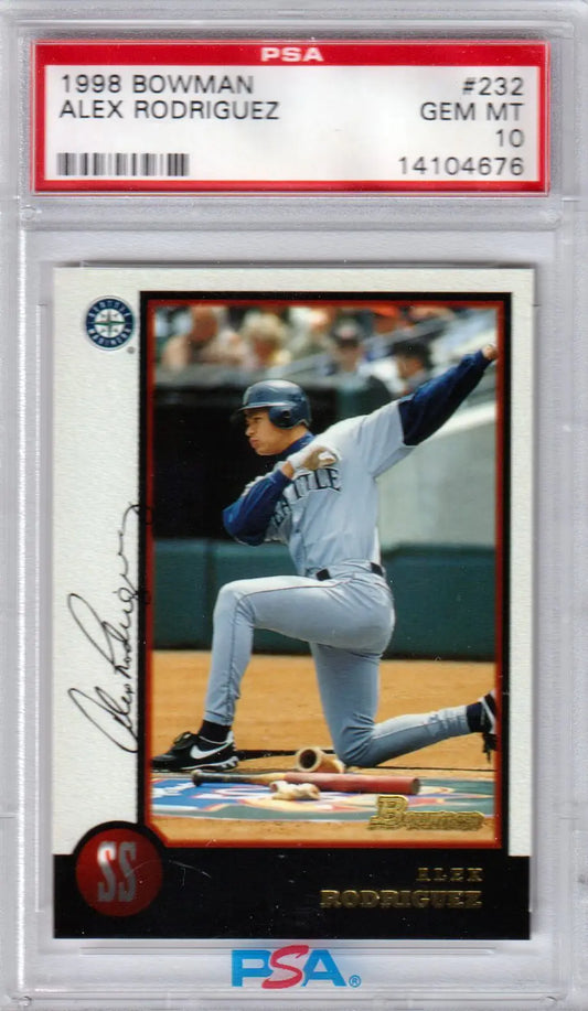 Graded Alex Rodriguez baseball card from Bowman Alex Rodriguez series by Columbia Hobby