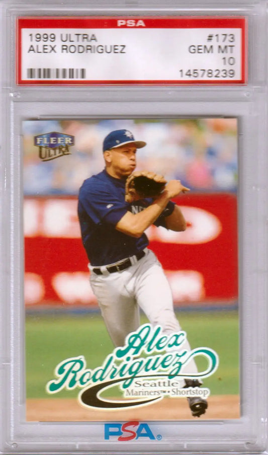 Graded Alex Rodriguez baseball card from Fleer Ultra 1999 Mariners at Columbia Hobby