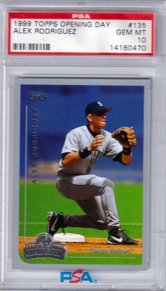 Graded Alex Rodriguez Baseball Card from 1999 Topps Opening Day, PSA 10 GEM MINT
