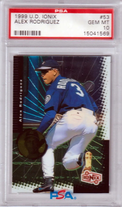 Alex Rodriguez baseball card from Upper Deck Ionix 1999 Mariners collection at Columbia Hobby
