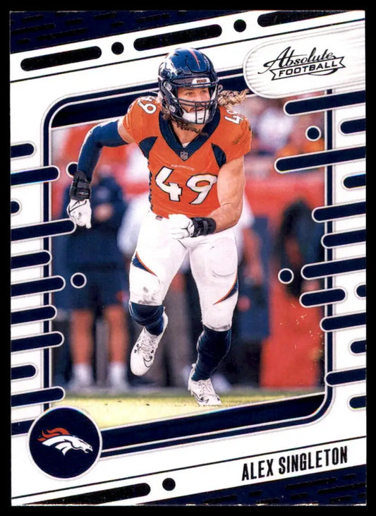 Alex Singleton football card from Panini Absolute 2024 Denver Broncos product
