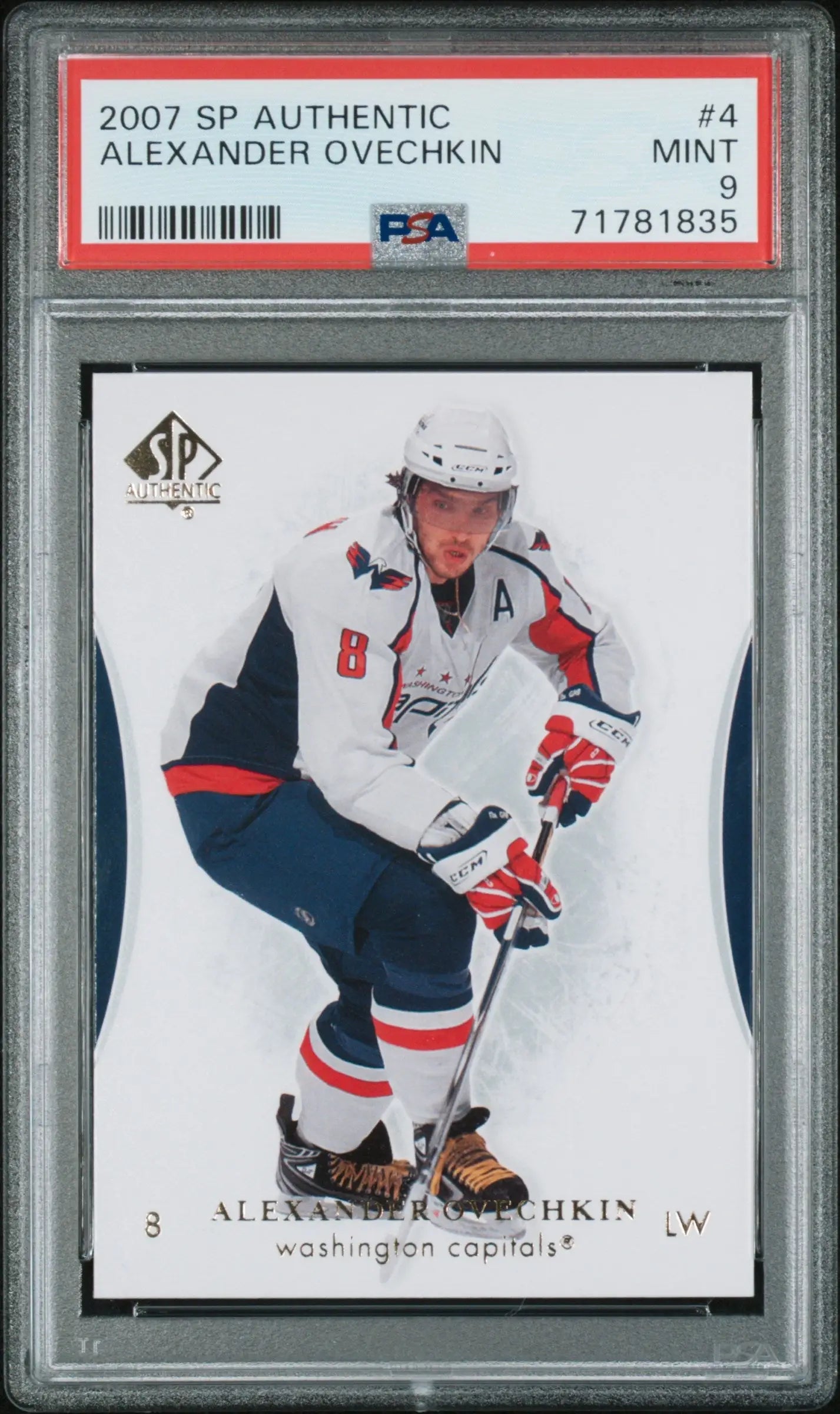 Graded Alexander Ovechkin hockey card in Columbia Hobby collection from Pacific Northwest