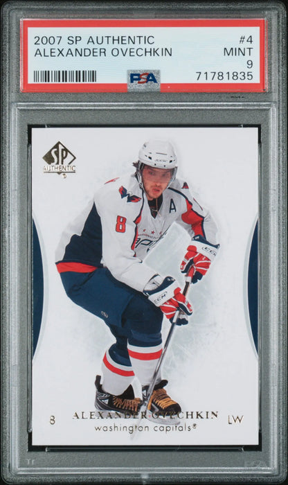 Graded Alexander Ovechkin hockey card in Columbia Hobby collection from Pacific Northwest