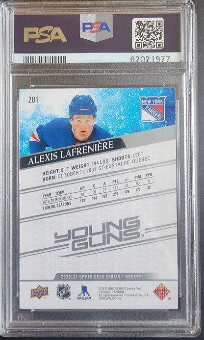 Alexis Lafreniere 2020 Upper Deck #201 PSA 10 Gem Mint 1977 - Singles