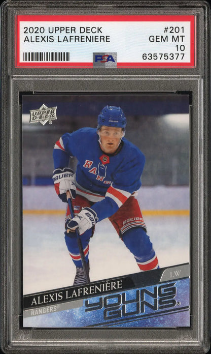 Alexis Lafreniere 2020 Upper Deck #201 PSA 10 Gem Mint 5377 - Singles