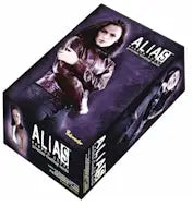 Board game box for Alias Season 3 with dark gothic artwork and trading cards design