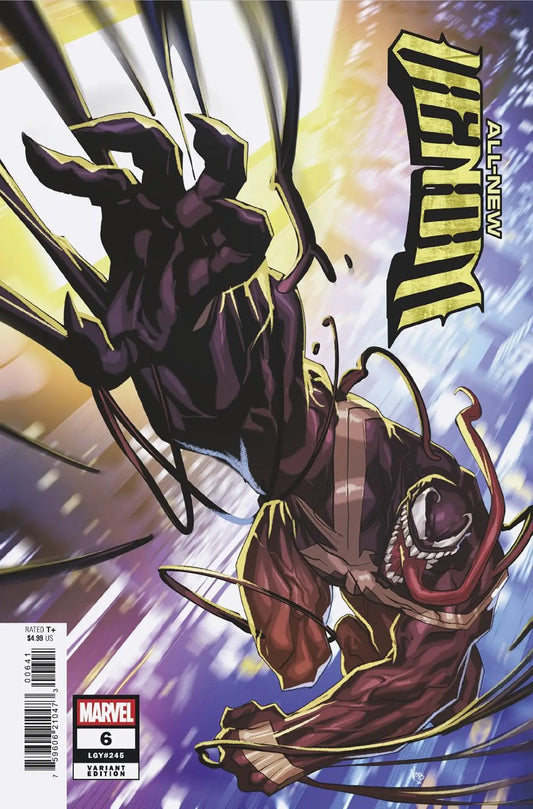 Comic book cover for All-New Venom #6 Pete Woods Variant featuring dynamic artwork