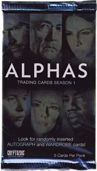 Alphas Season One factory sealed pack showcasing character portraits on packaging