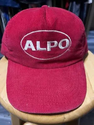 Alpo Red Corduroy SnapBack Hat featuring a stylish red corduroy baseball cap