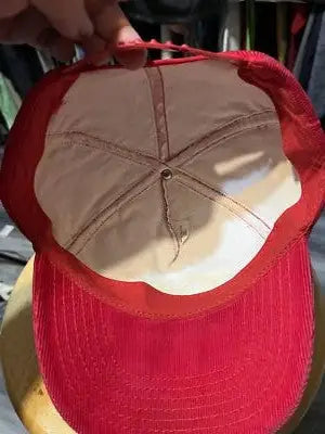 Alpo Red Corduroy SnapBack Hat with snapback closure and stylish design