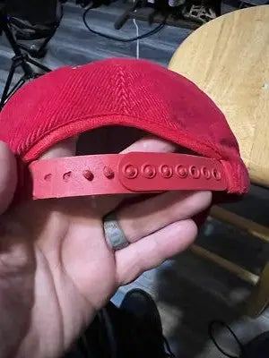 Alpo Red Corduroy SnapBack Hat featuring a classic snapback closure