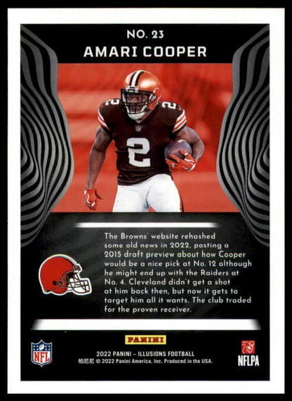 Amari Cooper football card from Panini Illusions 2022 Cleveland Browns product