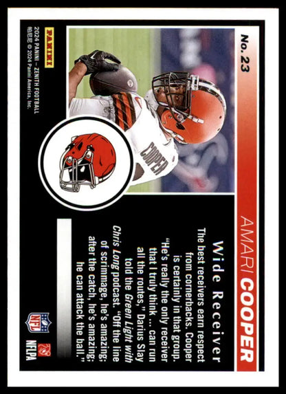Amari Cooper football card from Panini Zenith 2024 Cleveland Browns collection