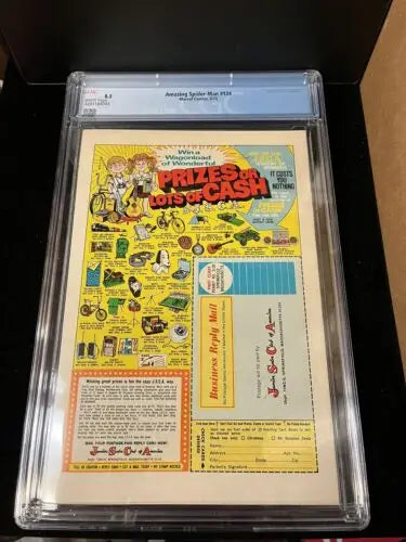 Graded Amazing Spider-Man #124 CGC 8.5 1973 comic book featuring 1st App of the Man-Wolf