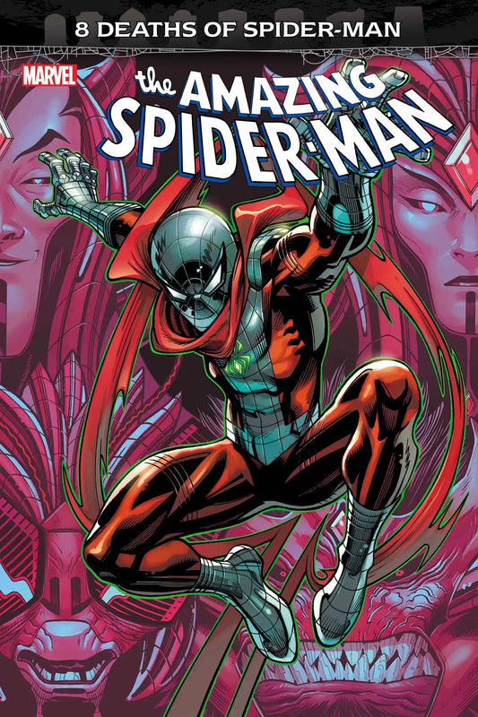 Comic book cover of AMAZING SPIDER-MAN #63 featuring Spider-Man in a metallic suit