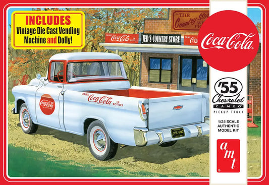 1955 Chevrolet Pickup Truck with Coca-Cola branding in AMT 1094 Scale Model Kit