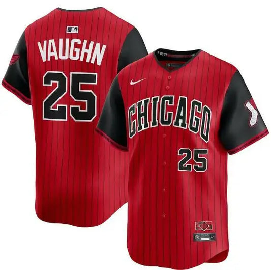 Red and black Andrew Vaughn Chicago White Sox Nike City Connect limited player jersey