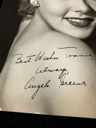 Autographed photo of Angela Greene, John F. Kennedy’s girlfriend, Hollywood signed memorabilia