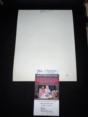 Autographed document with certification for Angela Greene John F. Kennedy signed photo