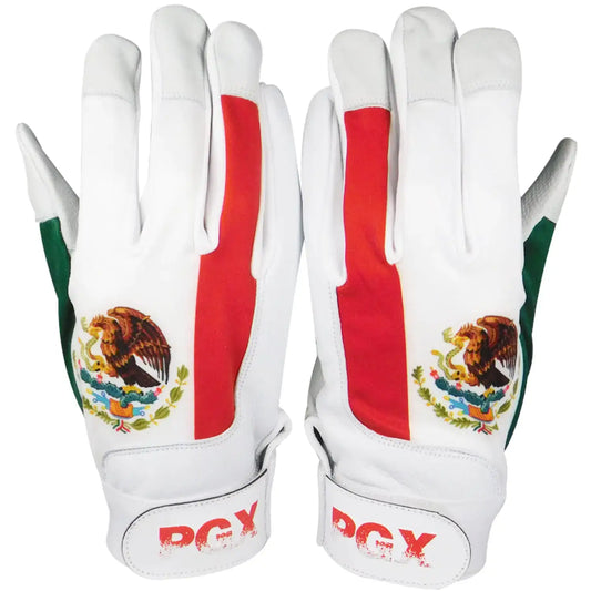 Mexican flag batting gloves for youth and adult Mexico baseball players
