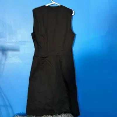 Ann Taylor LOFT black sleeveless dress on hanger for petite career wear