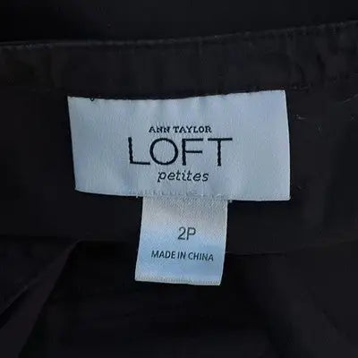 Ann Taylor LOFT petites clothing label size 2P loft black sleeveless dress made in China