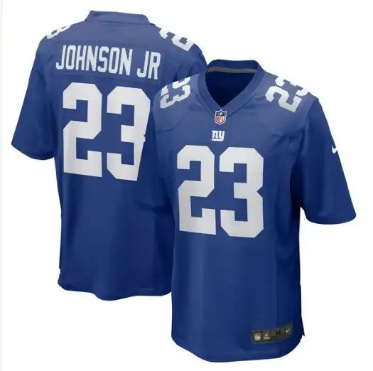 Two blue Anthony Johnson Jr. New York Giants Nike jerseys with number 23