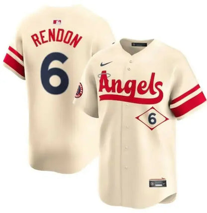 Cream-colored Anthony Rendon Los Angeles Angels Nike City Connect limited player jersey