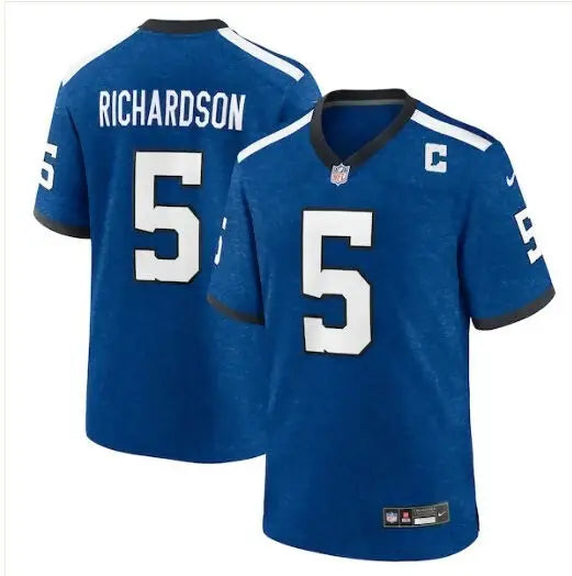 Blue Anthony Richardson Indianapolis Colts Nike Indiana Nights jersey with number 5 and Richardson name