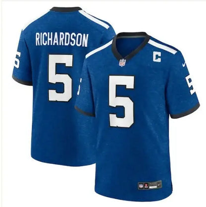 Blue Anthony Richardson Indianapolis Colts Nike Indiana Nights jersey with number 5 and Richardson name