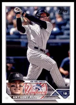 Anthony Rizzo baseball card from 2023 Topps #596 featuring New York Yankees player