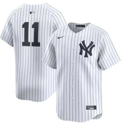 Pinstriped New York Yankees baseball jersey featuring Nike logo and player Anthony Volpe name