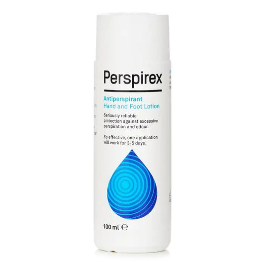 White bottle of Antiperspirant Hand and Foot Lotion 100ml for odor and sweat control