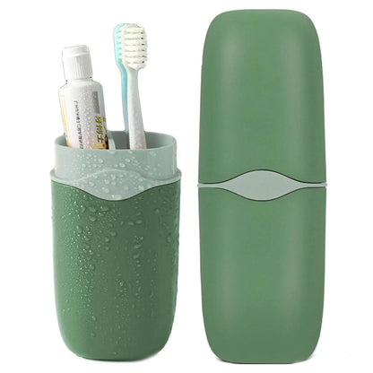 Detachable Travel Toothbrush Holder Portable Toothbrush Case 3 in 1 Toothpaste Travel Case Holder Plastic Toothbrush Container Toothbrush Storage Box for TravelBusinessCamping Daily Uses (Green)