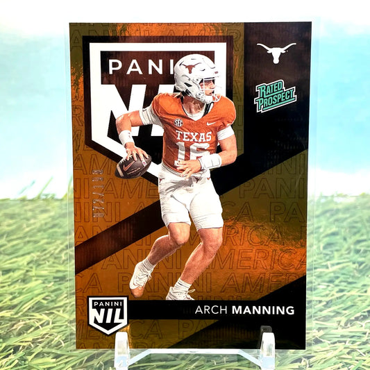 Arch Manning 2025 Panini The National NIL Orange Color Match Rated Prospect card