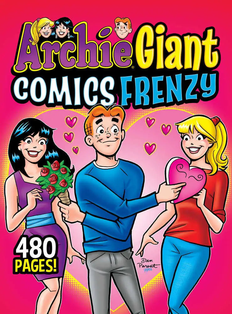Archie Giant Comics Frenzy cover with classic characters in a romantic triangle scene
