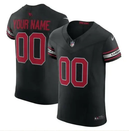 Black Arizona Cardinals Nike Vapor F.U.S.E. Elite Custom Football Jersey displayed
